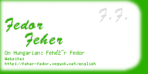 fedor feher business card